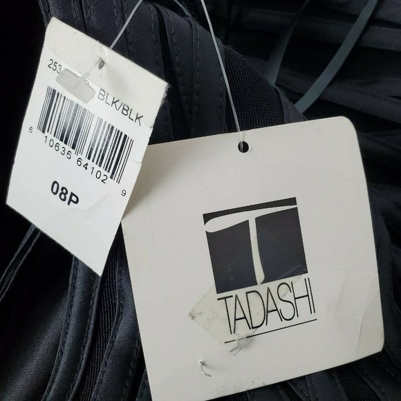 NWT Tadashi Size US 8P Petite Black Strapless Gown - Picture 6 of 9